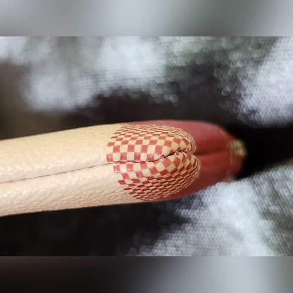 Coach Pink and Cream Buffalo Plaid Corner Zip Wristlet F67934 - Picture 5 of 12